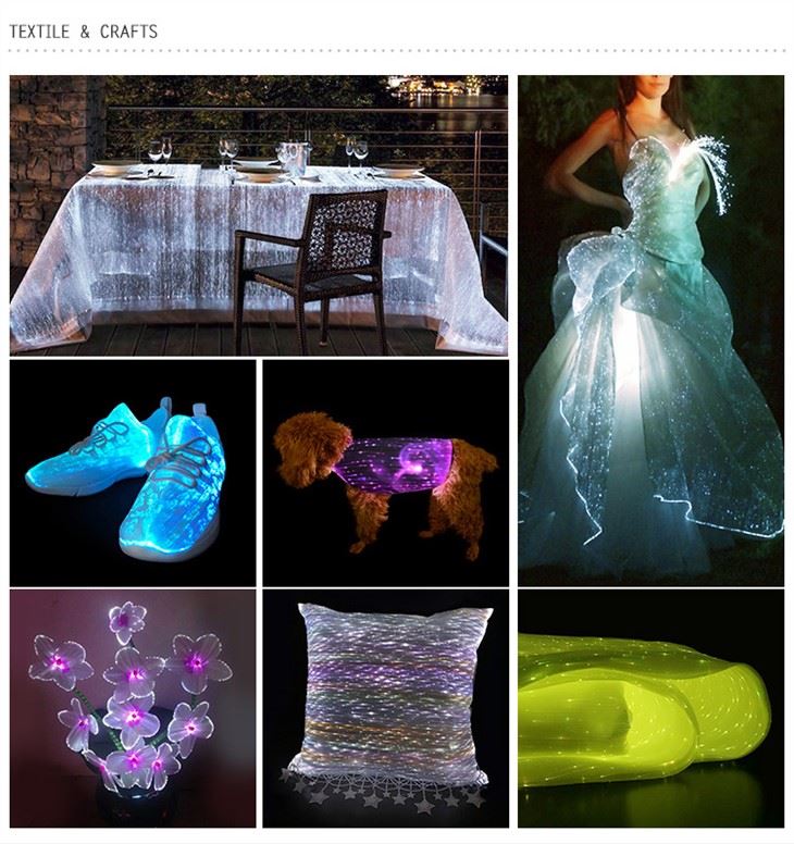 Led Light Plastic Fiber For Decoration